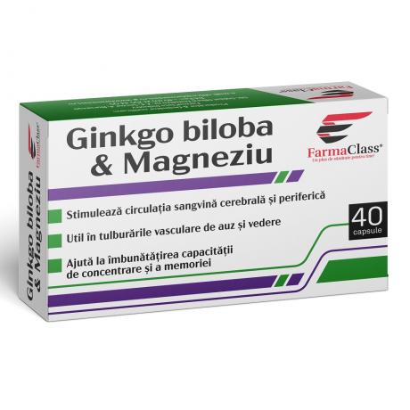 Ginkgo Biloba - Magneziu 40 cp - Farmaclass