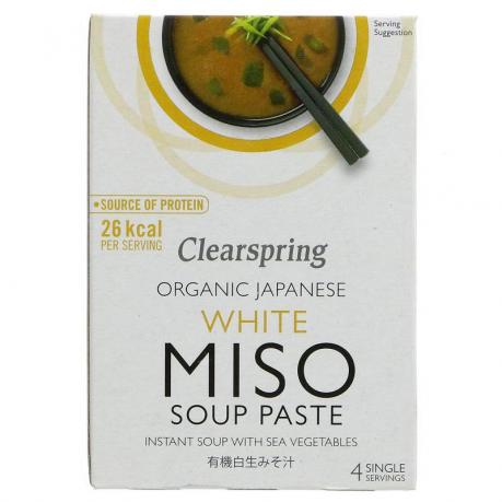Supa instant cu pasta miso alba si cu alge ECO 60 g (4 x 15 g) - Clearspring