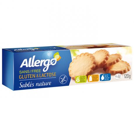 Biscuiti natur fara gluten & lactoza 120 g - Allergo