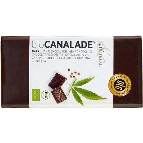 Ciocolata neagra cu seminte de canepa, ECO, 100 g - Hanf Natur