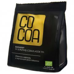 Banane invelite in ciocolata raw-vegana, ECO, 70 g,